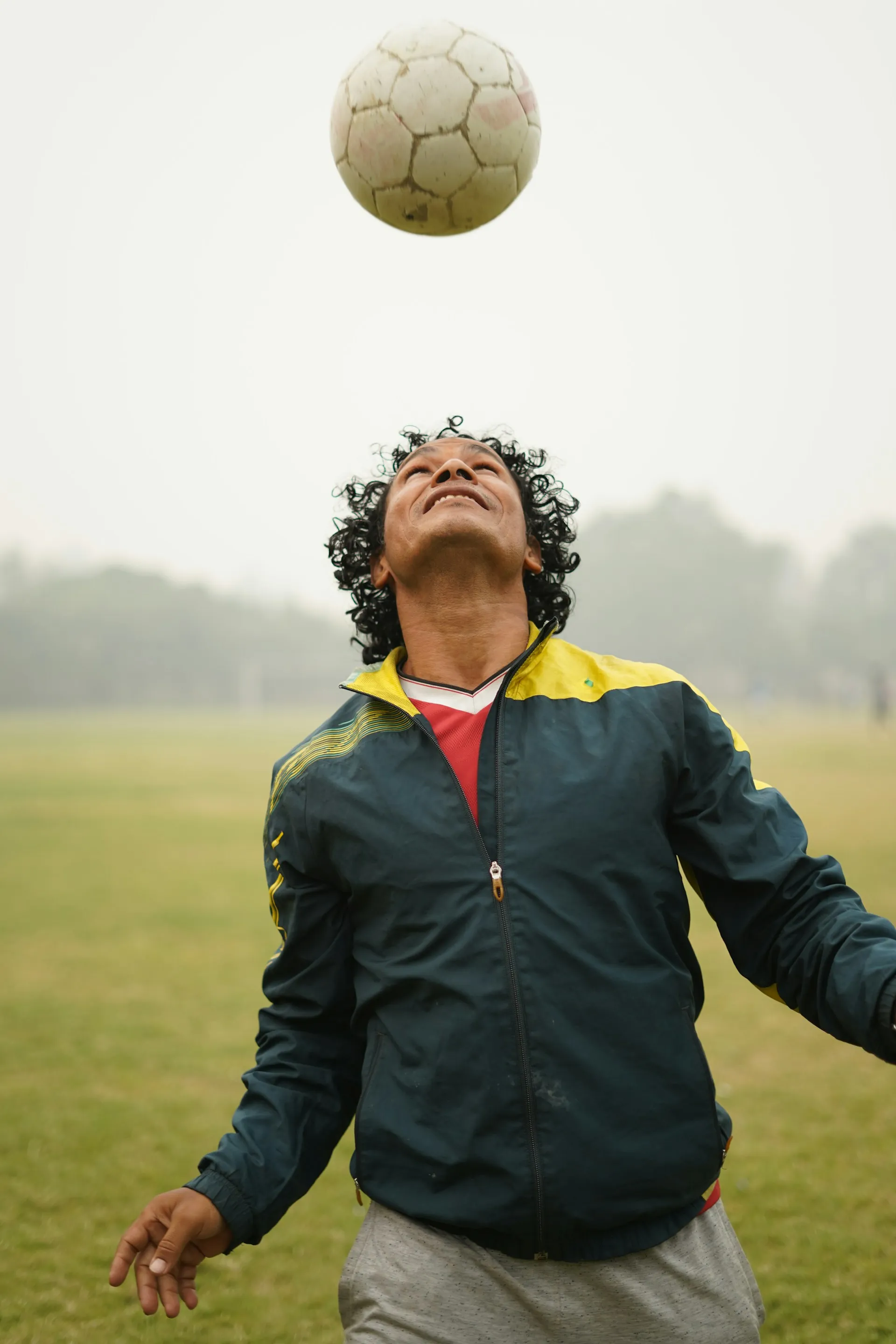 Using your head while juggling adds a new level of difficulty and control